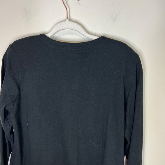 Vintage‎ Susan Graver Style Black Floral Embroidered Button Front Cardigan - Picture 7 of 9